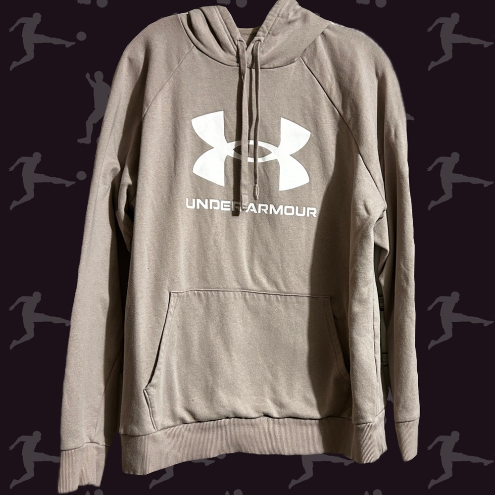 Mens Under Amour Tan Hoodie Sweatshirt Size Large